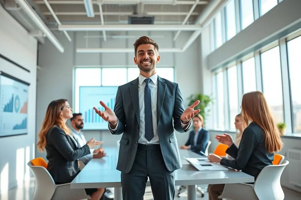 Liderança e eficácia em reuniões de equipe.