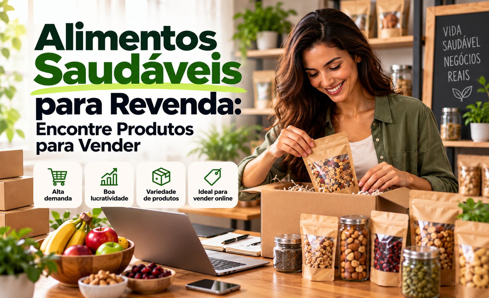 alimentos saudáveis para revenda